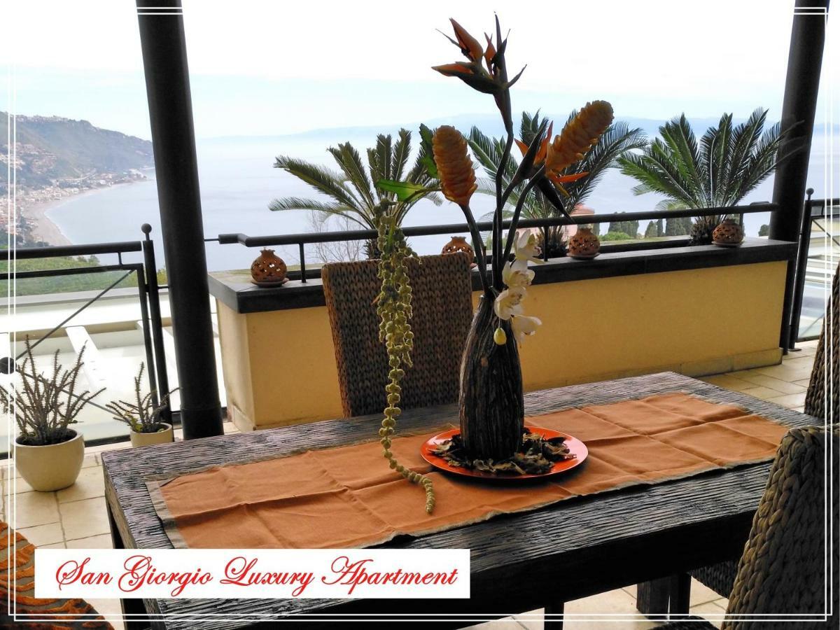 San Giorgio Luxury Apartment Taormina-Panoramic Pool & Parking Space Exterior foto